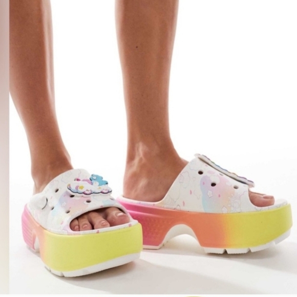 NWT CROCS X Care Bears Stomp Slides - Picture 9 of 9